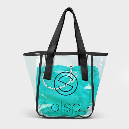 OLSPAG Large Capacity Pvc Tote Bag-Blue