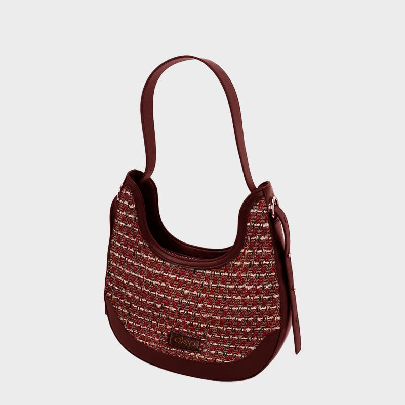 OLSPAG Leather Autumn and Winter Style Crescent Moon Bag