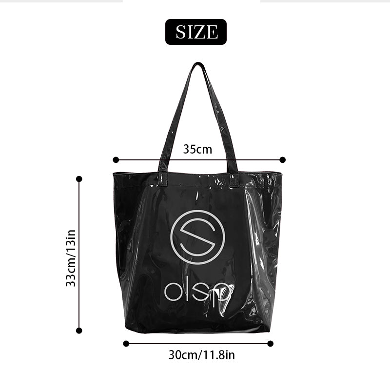 OLSPAG Clear Panel Canvas Tote