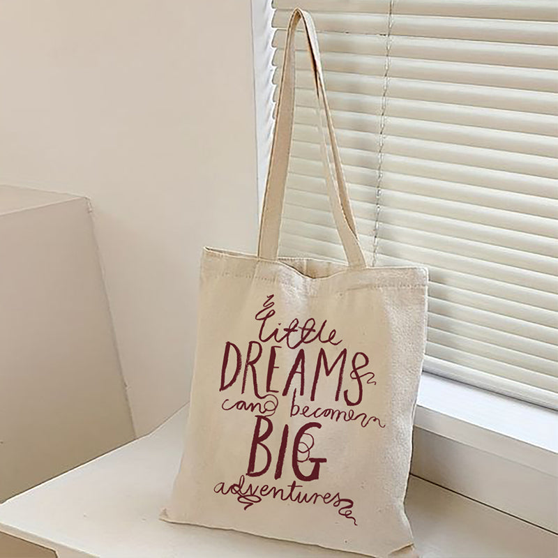 OLSPAG Versatile Printed Canvas Shopping Bag