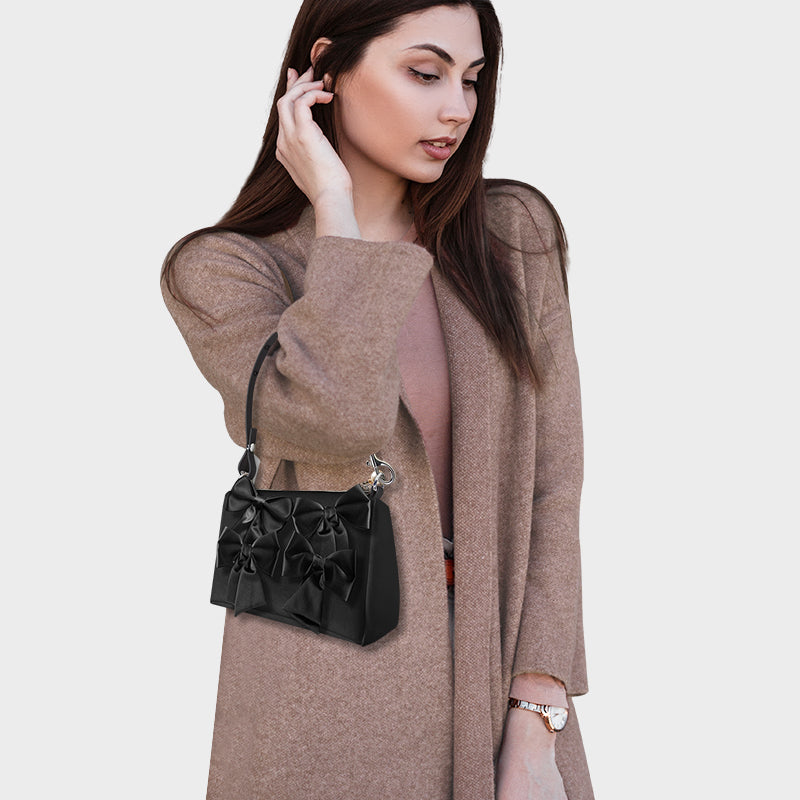 OLSPAG Single-Shoulder Black Butterfly Bag