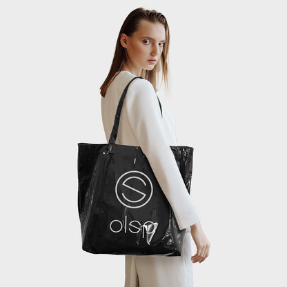 OLSPAG Clear Panel Canvas Tote