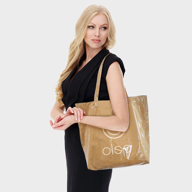 OLSPAG Clear Panel Canvas Tote