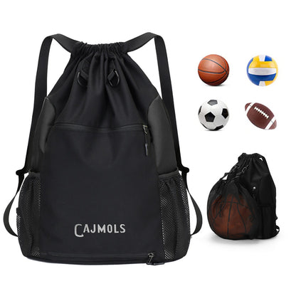 Cajmols™  Basketball Gym Bag with Hidden Folding Ball Mesh Bag