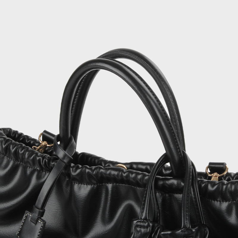 OLSPAG Chic Leather Bucket Bag for Effortless Style