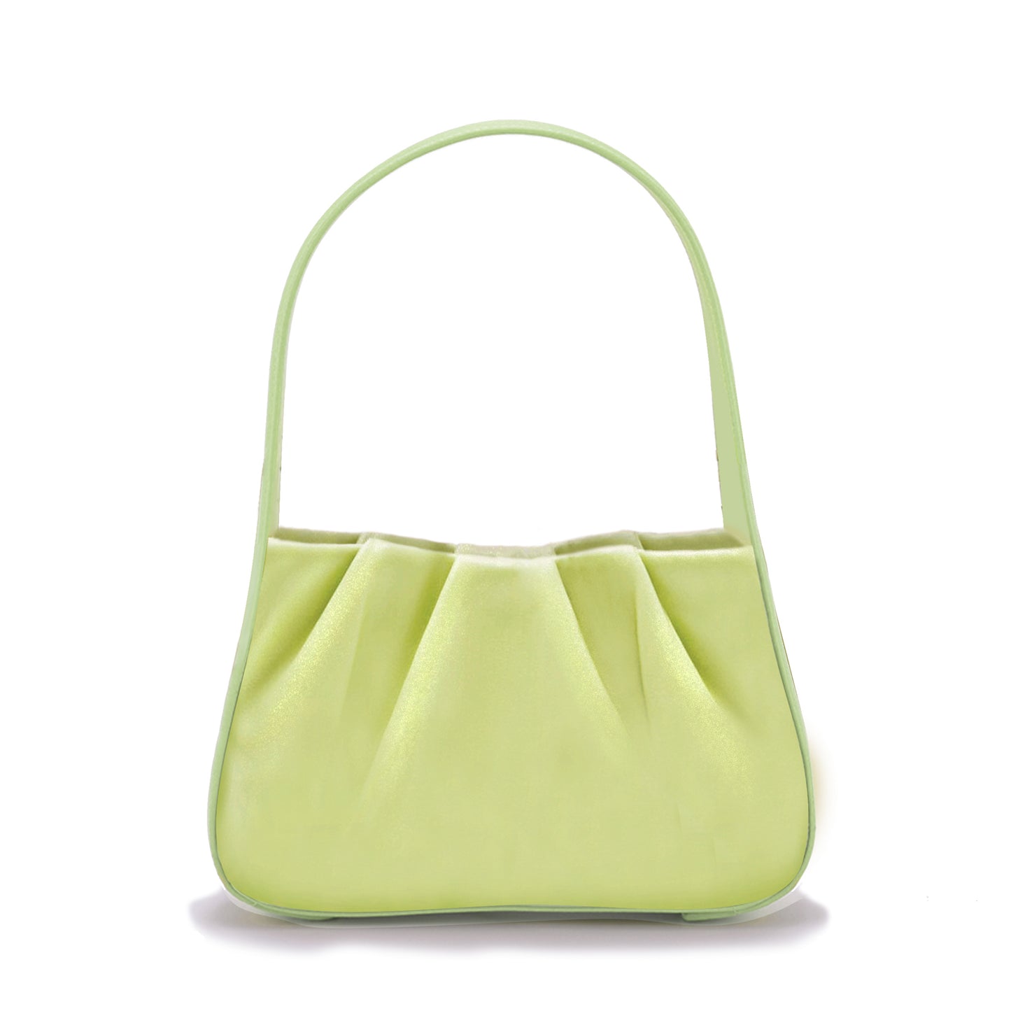 OLSPAG Rushed Satin Clutch Bag- Lemon