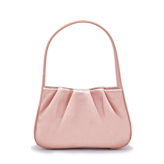 OLSPAG Rushed Satin Clutch Bag- Pink