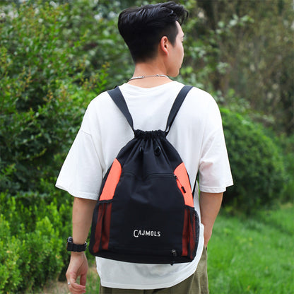 Cajmols™  Basketball Gym Bag with Hidden Folding Ball Mesh Bag